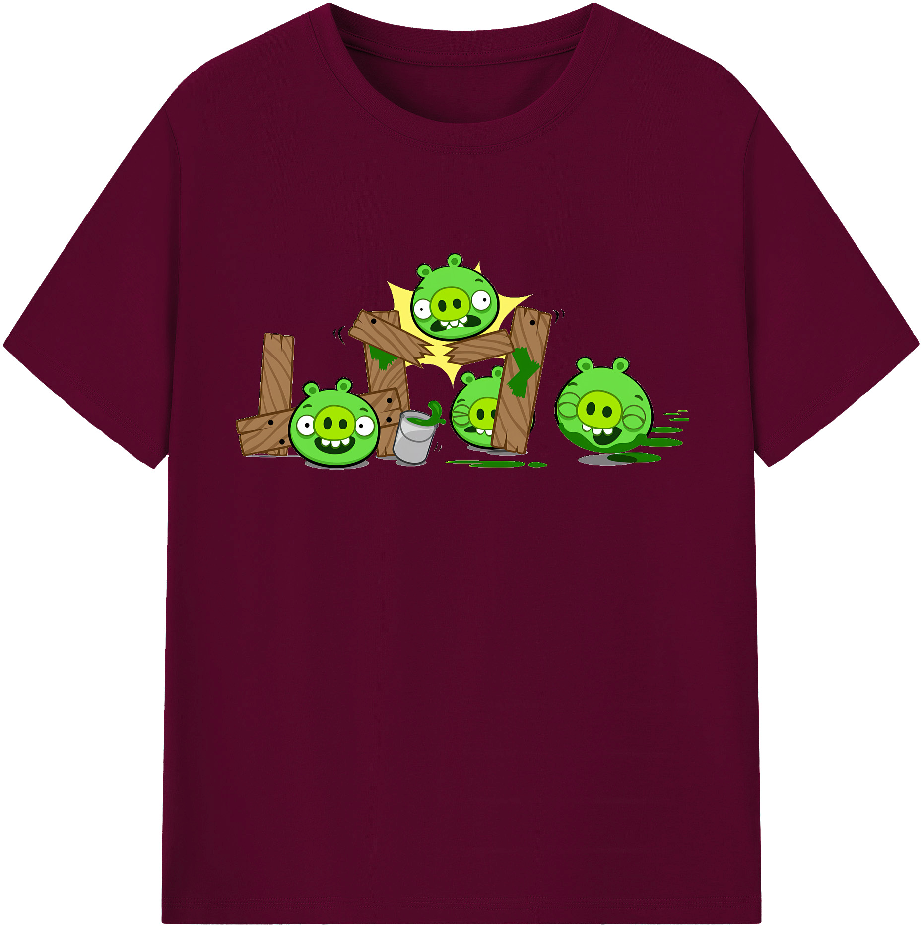 （画像用） Angry Birds アングリーバード レディースカジュアルプリントTシャツ（綿100％）